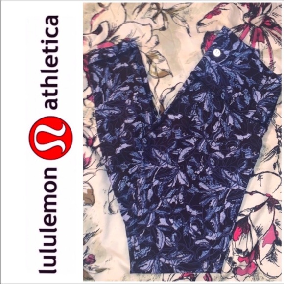 Lululemon Wunder Under Tights Leggings Rare Sketch Leaf Size 4 NWOT Athleisure - Picture 15 of 16